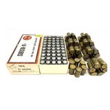 Lot, 48 Rds. .45 ACP. brass in half moon clips