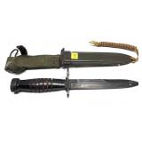 US M4 K1 knife/bayonet in US M8A1 scabbard