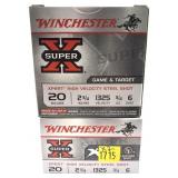 x2- Boxes of 20 Ga. 2.75" No. 6 Winchester steel