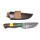 Custom handmade Damascus blade knife with