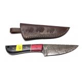 Custom handmade Damascus blade knife with