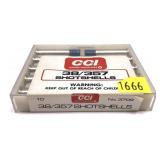 Box of .38/.357 CCI shot shells, #9, 10 Rds.