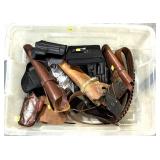 Lot of 9 vintage holsters