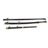 Lot, 3 early scabbards (small scabbard missing