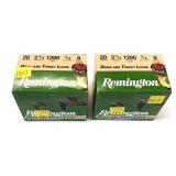 Lot, 2 boxes Remington 20 Ga. 2 3/4" 8-shot game