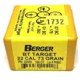 Box of .22 Cal. - 73 Gr. Berger BT-Target