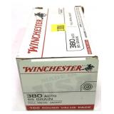 Box of .380 Auto 95-grain FMJ Winchester