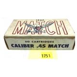 Box of .45 Match Ball M1911 - 230 Gr. OLIN