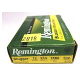 Box of 12 Ga. 2.75" Remington rifled slugs, 5 Rds.