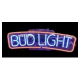 Bud Light neon window sign, 11 1/2" x 29" W,