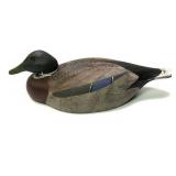 Ken Harris Drake Mallard wooden carved duck decoy,