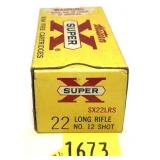 Box of .22 LR No. 12 Shot Shells- 50 Rds.