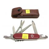 Coast Swiss-army style post knife in leather