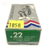 Box of .22 LR Hansen Cartridges- 50 Rds