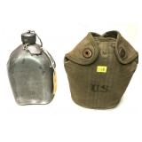 Canteen marked U.S., L.F. & C, 1918 with US cover