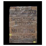 NYS Conservation Seed Stock Refuge tin sign,