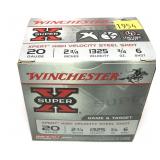 Box of 20 Ga. 2.75" No. 6 Winchester steel shot