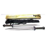 Gladiator twin sword set with shoulder harness