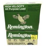 x2- Boxes of 12 Ga. 2.75" No.6 Remington All