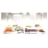 Lot, 2 Plano plastic tackle cases with assorted