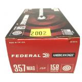 Box of .357 Mag. 158-grain JSP Federal
