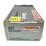 Box of .357 Mag. 125-grain Jacketed HP Federal