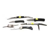 Lot, 6 assorted folding knives includes Frost,