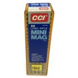 Box of CCI .22 LR Mini Mag Cartridges- 100 Rds.
