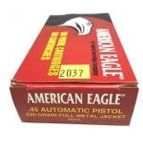 Box of .45 Auto 230-grain FMJ American Eagle