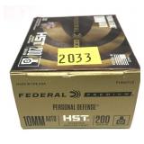 Box of 10mm Auto 200-grain jacketed HP Federal