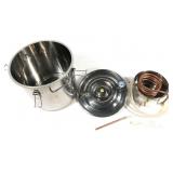 Stainless steel home distiller, 12" H