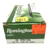 Box of .38 Spl.- 158 Gr. lead RN Remington