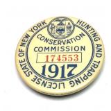 1917 NYS Hunting & Trapping license