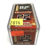 Box of .22 Mag. Hornady NTX cartridges, 50 Rds.