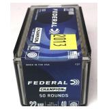 Box of .22 Mag. FMJ Federal cartridges, 50 Rds.