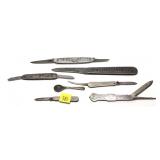 Lot, 6 assorted novelty silver knives and small