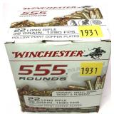 Box of .22 LR. HP Winchester cartridges, 555 Rds.