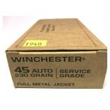 Box of .45 Auto 230-grain Winchester FMJ Ball