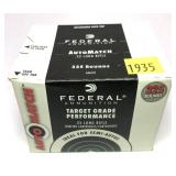 Box of .22 LR. Federal Auto Match cartridges,