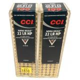 x2- Boxes of .22 LR HP CCI Mini-Mag Cartridges-