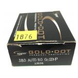 Box of .380 Auto 90-grain Gold Dot HP Personal