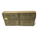 x4- Boxes of .45 Auto M1911 Pistol Ball cartridges