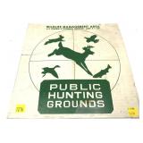 NYSDEC Wildlife Management Area tin sign,