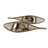 Vintage pair of L.L. Bean wooden snowshoes, 14x48