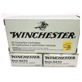 x3 - Boxes of 9mm Nato- 124 Gr. FMJ Winchester