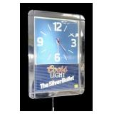 Coors Light light-up electric wall clock,
