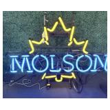 Molson neon window sign, 19" x 26", working