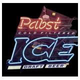 Pabst Ice neon window sign,