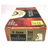 Box of .204 Ruger 32-grain nosler ballistic tip