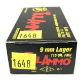 Box of 9mm Luger - 115 Gr. FMJ TulAmmo